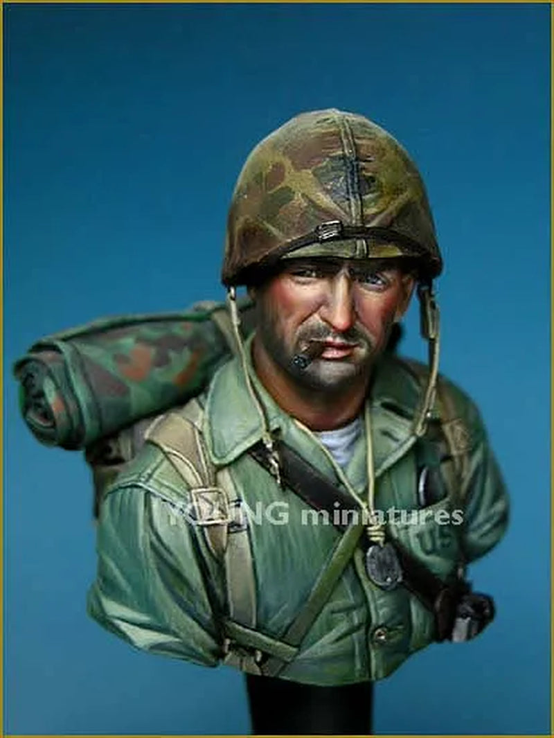 1/10 USMC IWOJIMA 1945 Resin Figure Bust GK Military Theme of World War II WWII Uncoated No Colour