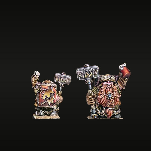 Fantasy Dwarf Master Masons Set of 2 with Hammers 28mm Resin Figure Kit