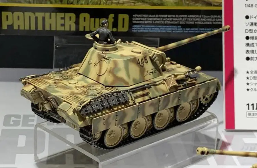 Tamiya 32597 1/48 Scale German Panzerkampfwagen V Panther Ausf.D Tank Military Display Toy Plastic Assembly Building Model Kit