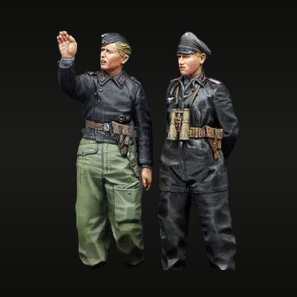WWII German SS Panzer Officers 2-Figure Set 1/35 Resin Kit
