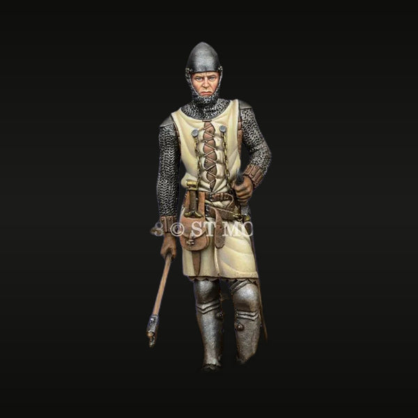 Medieval Knight with Spear Hand on Hip 54mm Resin Figure Kit