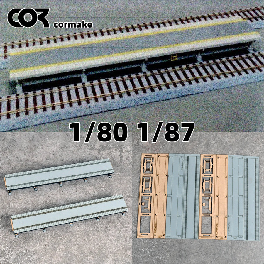 Assembly Architectural Sand Table Train Railway Residence Dwelling Railway Station Platform Diorama Scale Model Kit 1/87 1/80