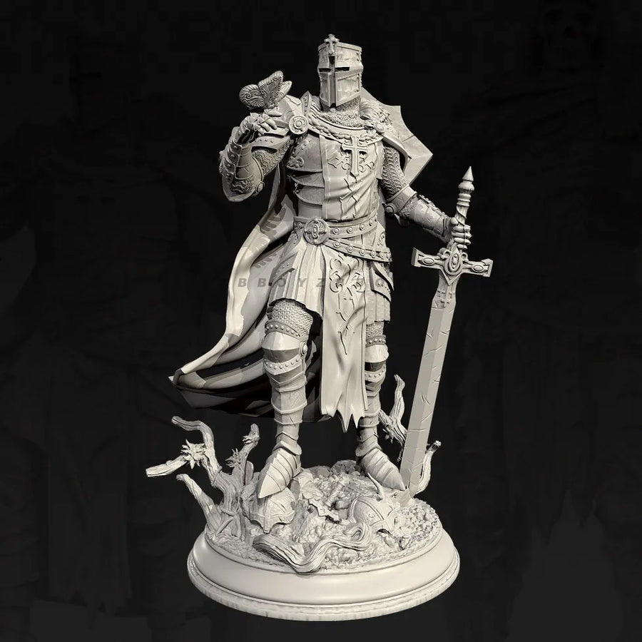 Fantasy Undead Lich King with Greatsword and Scepter 38mm Resin Figure Kit - resin model view 3