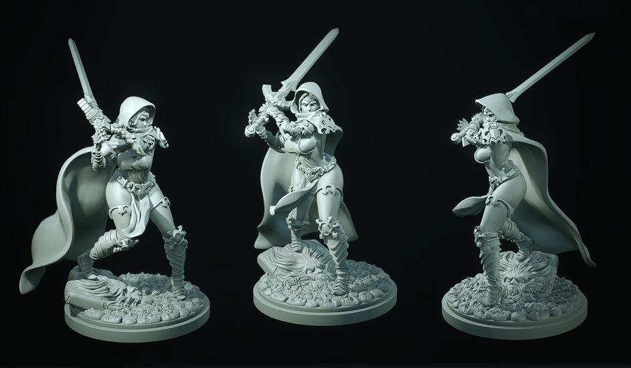 30Mm Resin Model Figure Gk，Female Role， Unassembled and Unpainted Kit
