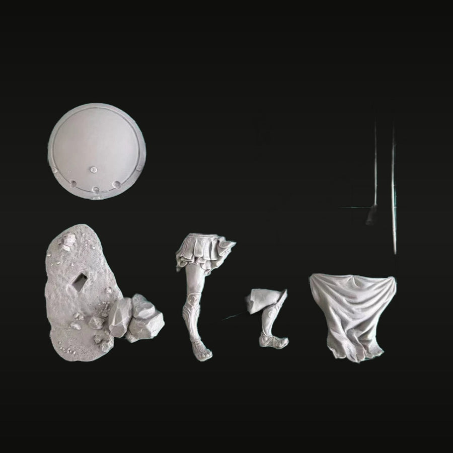 Ancient Greek Athenian Hoplite Warrior 75mm Resin Figure Kit - unpainted resin model kit