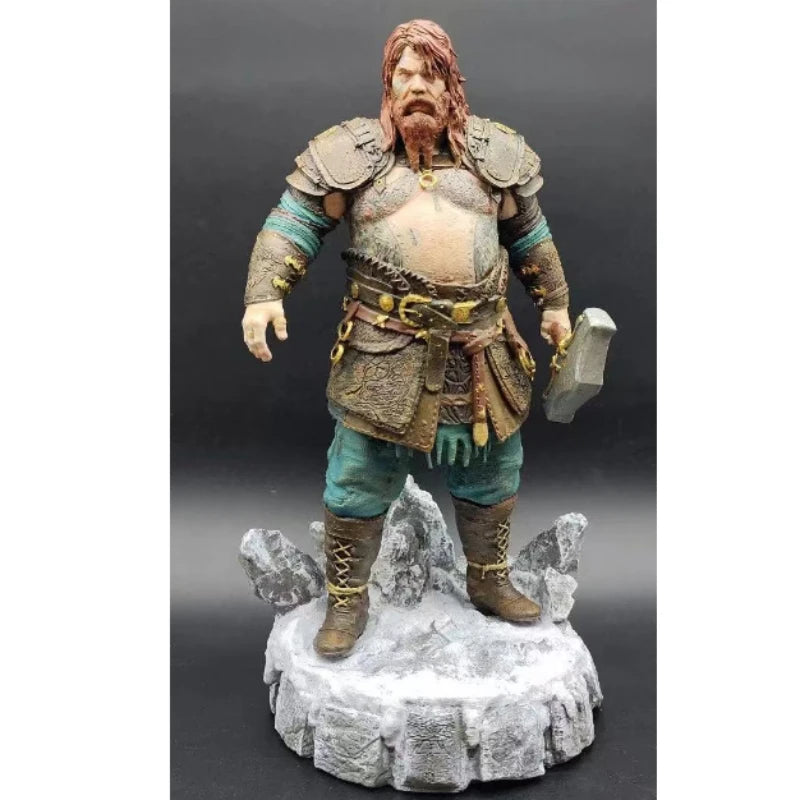 Fantasy Dwarf Warrior with Fur Cloak 1/24 Resin Figure Kit - resin model view 2