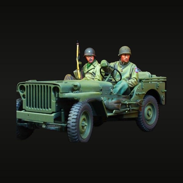 WWII US Willys Jeep with Soldiers 1/35 Resin Vehicle Kit