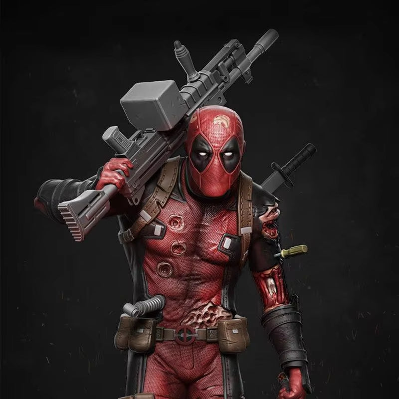 Masked Male Mercenary with Sword & Rifles 1/24 Resin Figure - resin model view 2