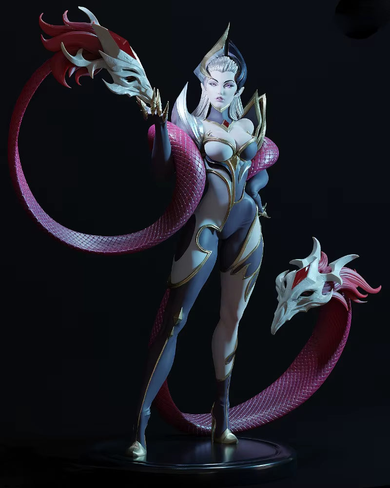 Fantasy Female Sorceress Efflin with Dragon Wings 75mm Resin Bust Kit - resin model view 2