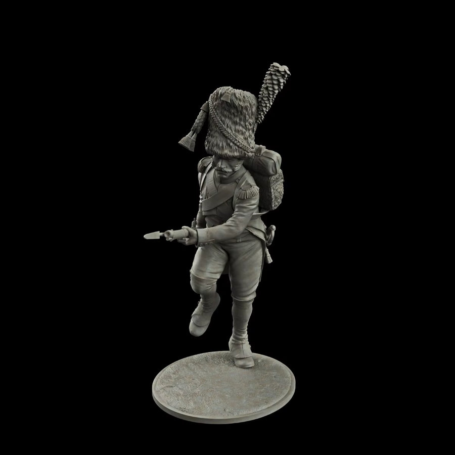 75Mm Resin Unpainted Figure Model Kit, Military Theme, Grenadier of French Line Infantry, Unassembled and Unpainted GK