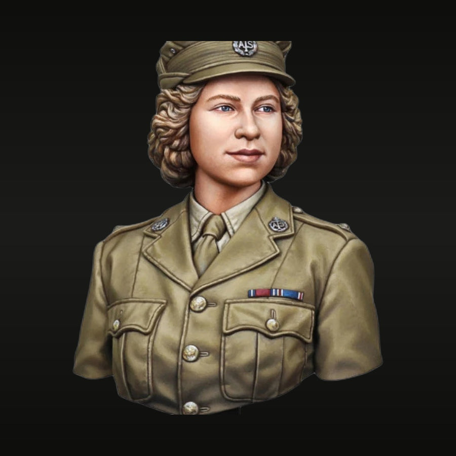 WWII British ATS Female Officer with Wavy Hair 1/10 Resin Bust Kit - unpainted resin model kit