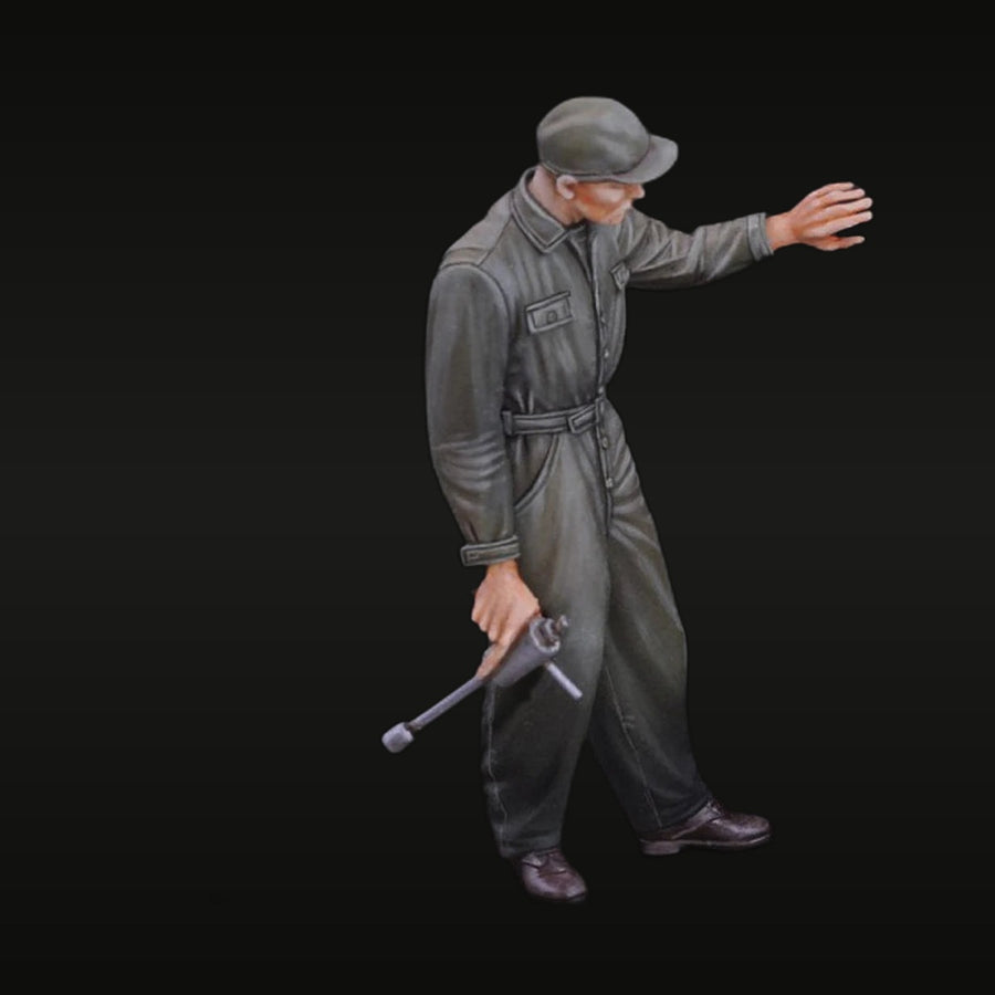 WWII German Luftwaffe Mechanic with Wrench 1/35 Resin Figure - unpainted resin model kit