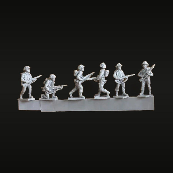 WWII British Infantry on Patrol 6-Figure Set 1/72 Scale Resin Figures
