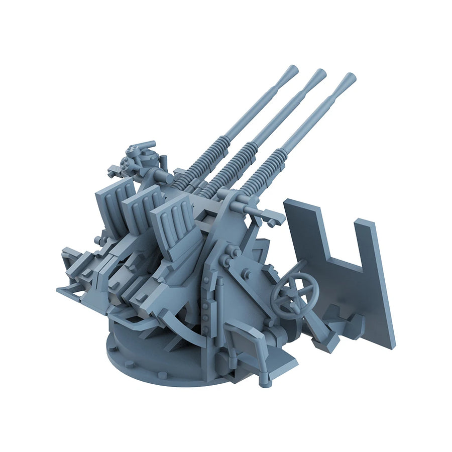 Japanese Navy Twin Triple 25mm AA Gun Mounts 1/350 Resin Kit - resin model view 2