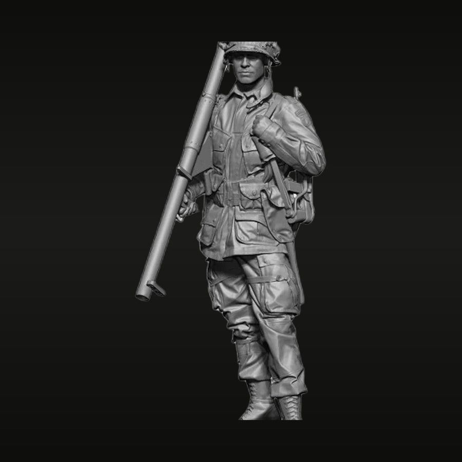 WWII US Army Bazooka Gunner 1/35 Resin Figure Kit - unpainted resin model kit
