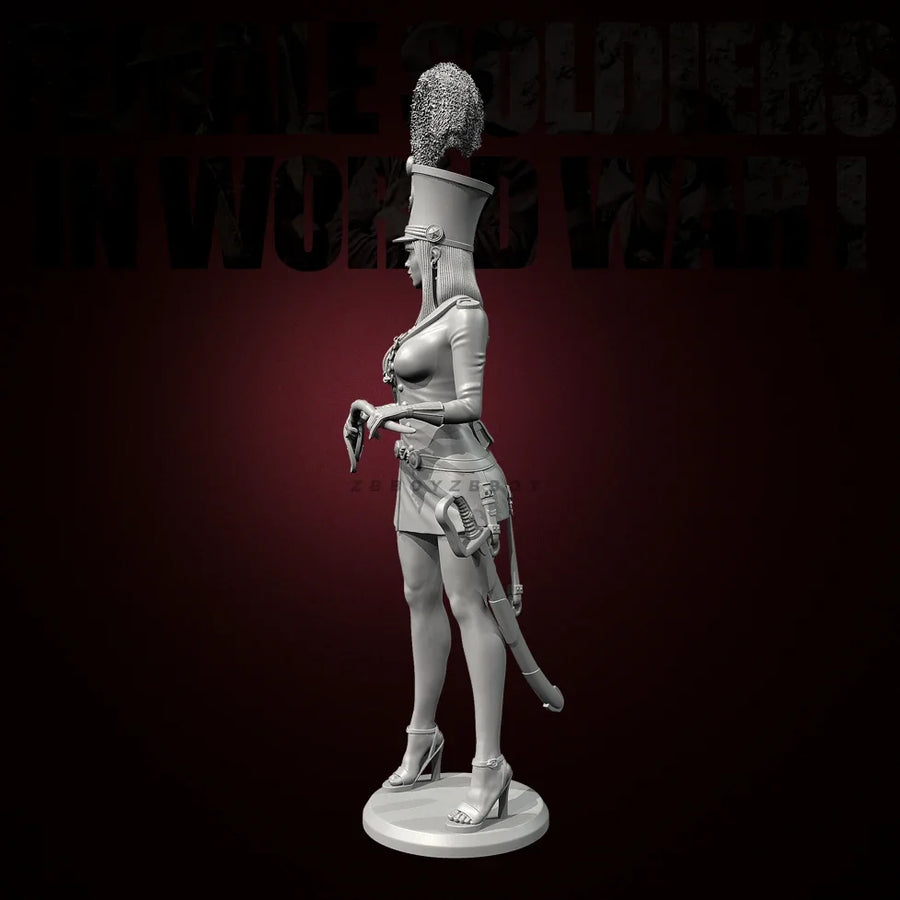 The Height of Man 38Mm 50Mm 75Mm Resin Model Kit Female Soldier Colorless Self Assembly（3D Printing ） TD-7504 /3D