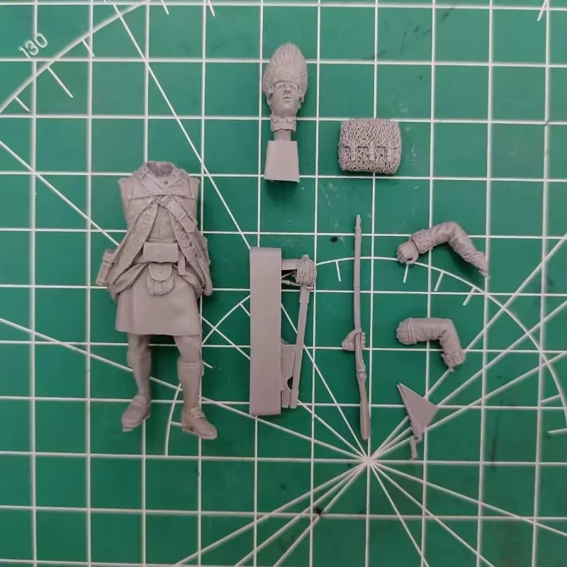 Napoleonic British Highland Grenadier Soldier Full Figure 90mm Resin Kit - resin model view 2