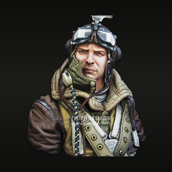 WWII RAF Spitfire Pilot 1/10 Scale Resin Bust