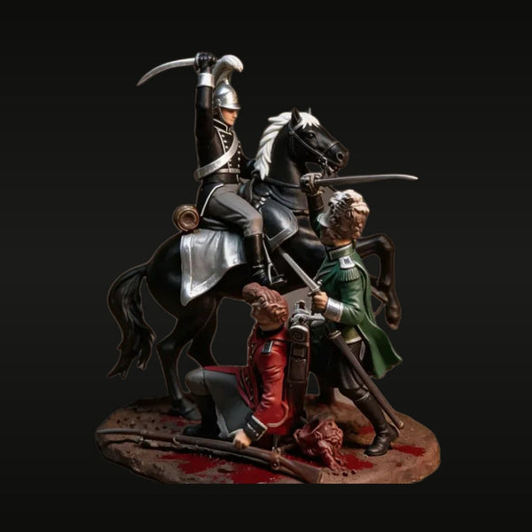 Napoleonic Wars Cavalry vs Infantry Diorama 1/32 Resin Kit