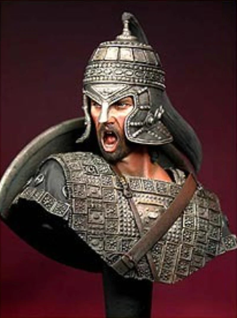 Fantasy Creature with Shield Multi-Part Resin Kit - resin model view 2