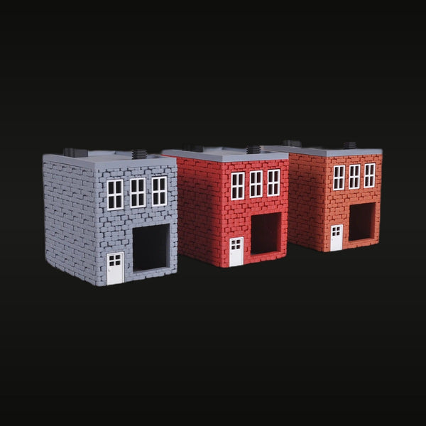 Brick Cafe Coffee Shop Building 1/64 Resin Terrain Diorama Kit