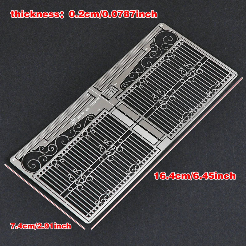 Photo Eatch PE Assembly Architectural Model Sand Table Iron Gate Gate Front Door Building Diorama Scale Model Kit 1/35