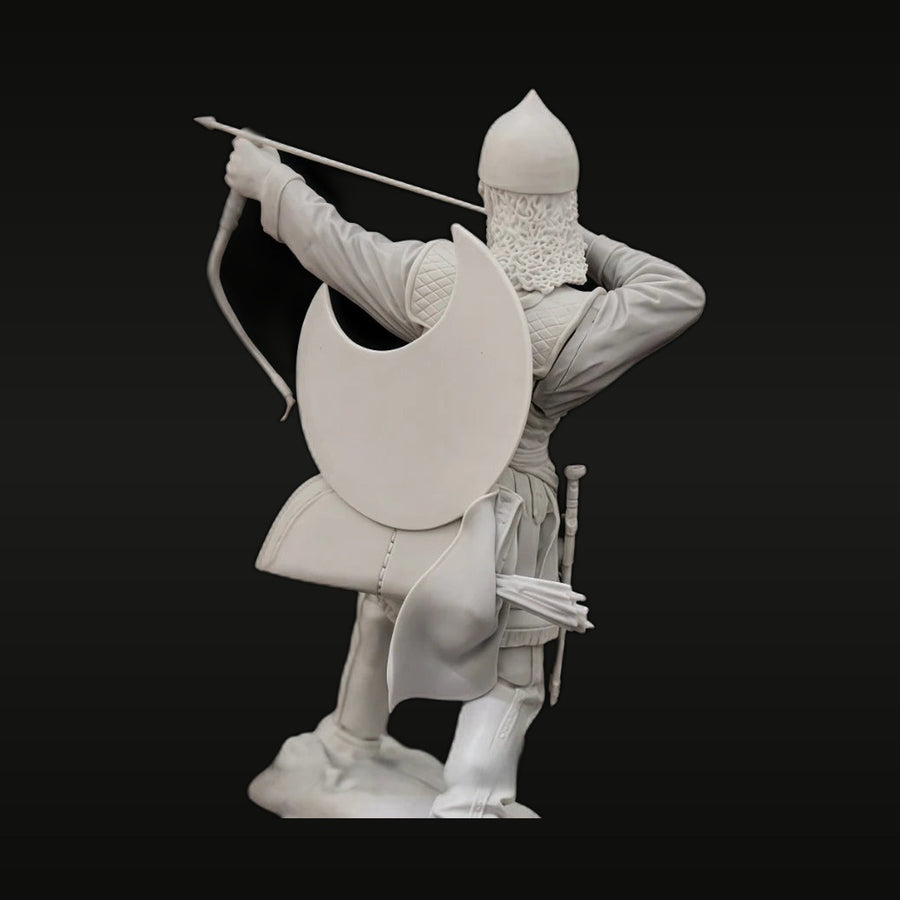 Ancient Persian Warrior with Spear and Shield 1/24 Resin Figure Kit - unpainted resin model kit
