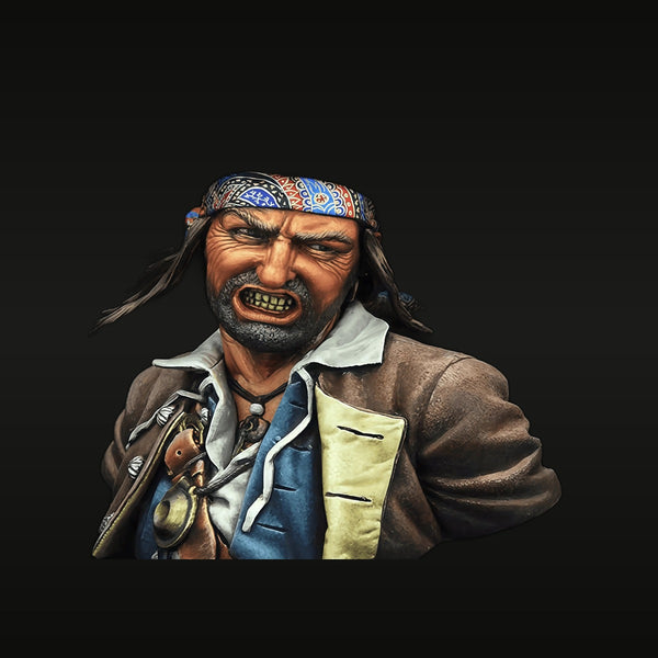Historical Pirate Captain Blackbeard 1/9 Scale Resin Bust Kit