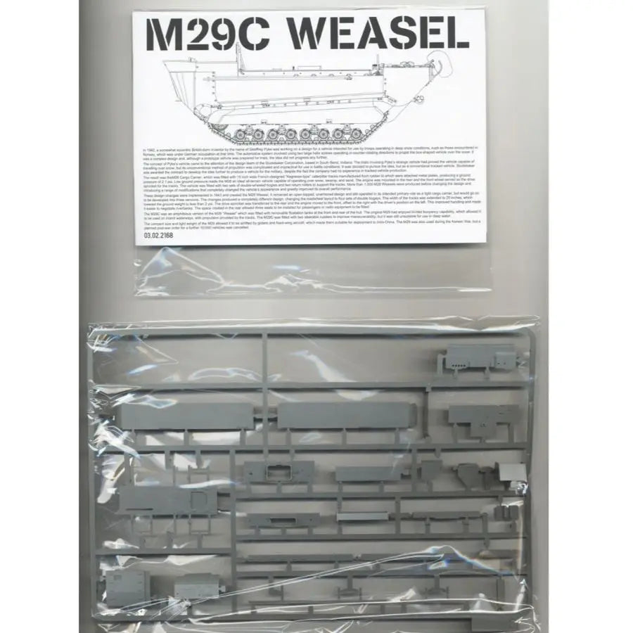 2168 Military Assembly Model Kit TAKOM 1/35 SCALE M29C WEASEL