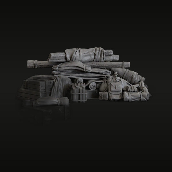 WWII Stowage Props Set 1/35 Resin Diorama Kit