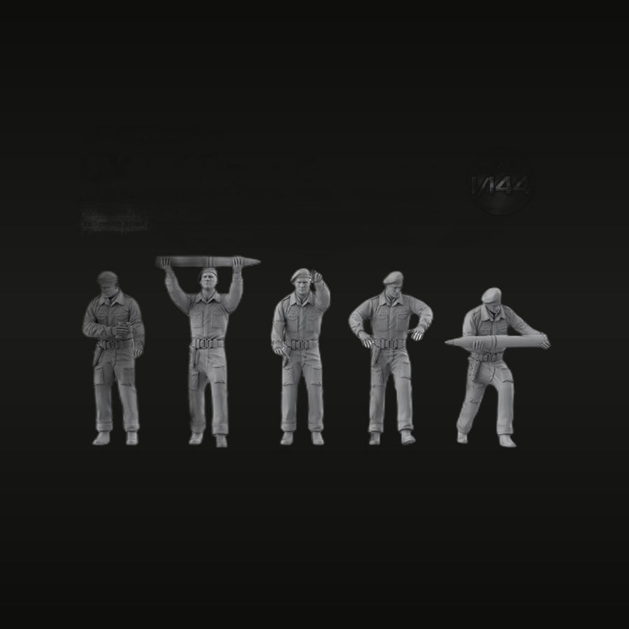 WWII British RAF or Army Bomb Loaders Set 1/144 Resin Figure Kit - unpainted resin model kit