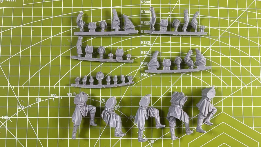 WWII German AA Gun Crew 37mm Flak 1/35 Resin Figure Kit - resin model view 2