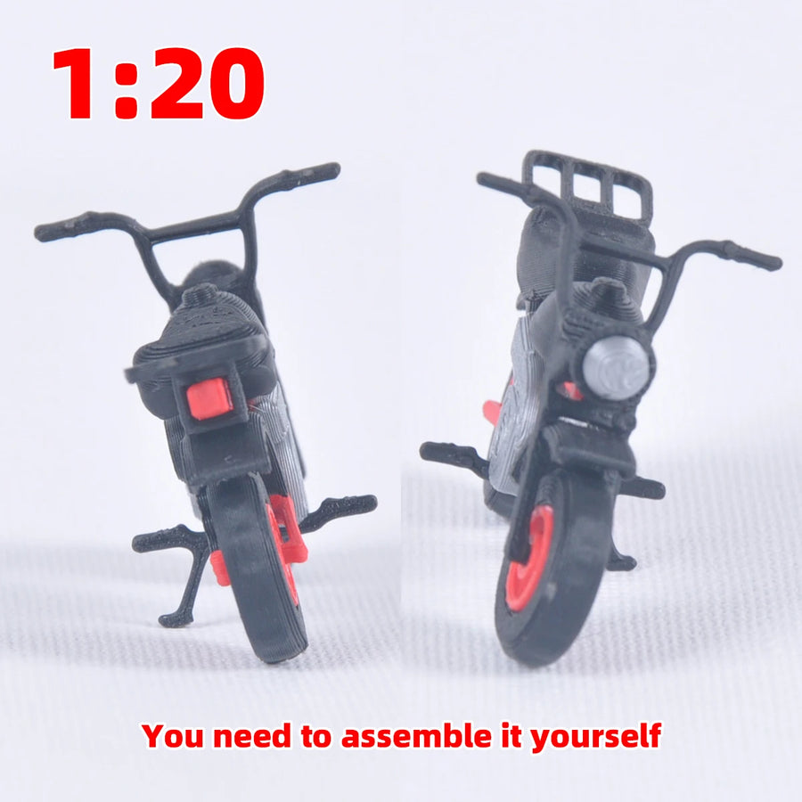 Sport Motorcycle Red/Black 1/20 Resin Model Kit - resin model view 5