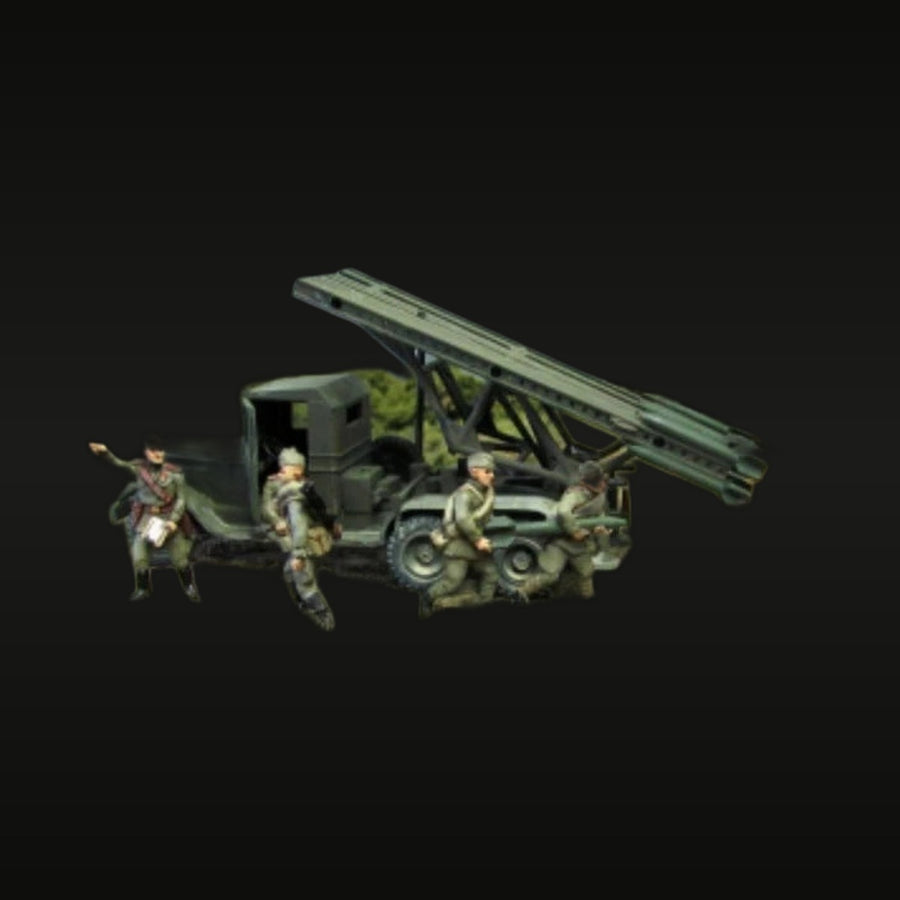 WWII Soviet Katyusha Rocket Launcher with 4-Figure Crew 1/72 Resin Kit - unpainted resin model kit