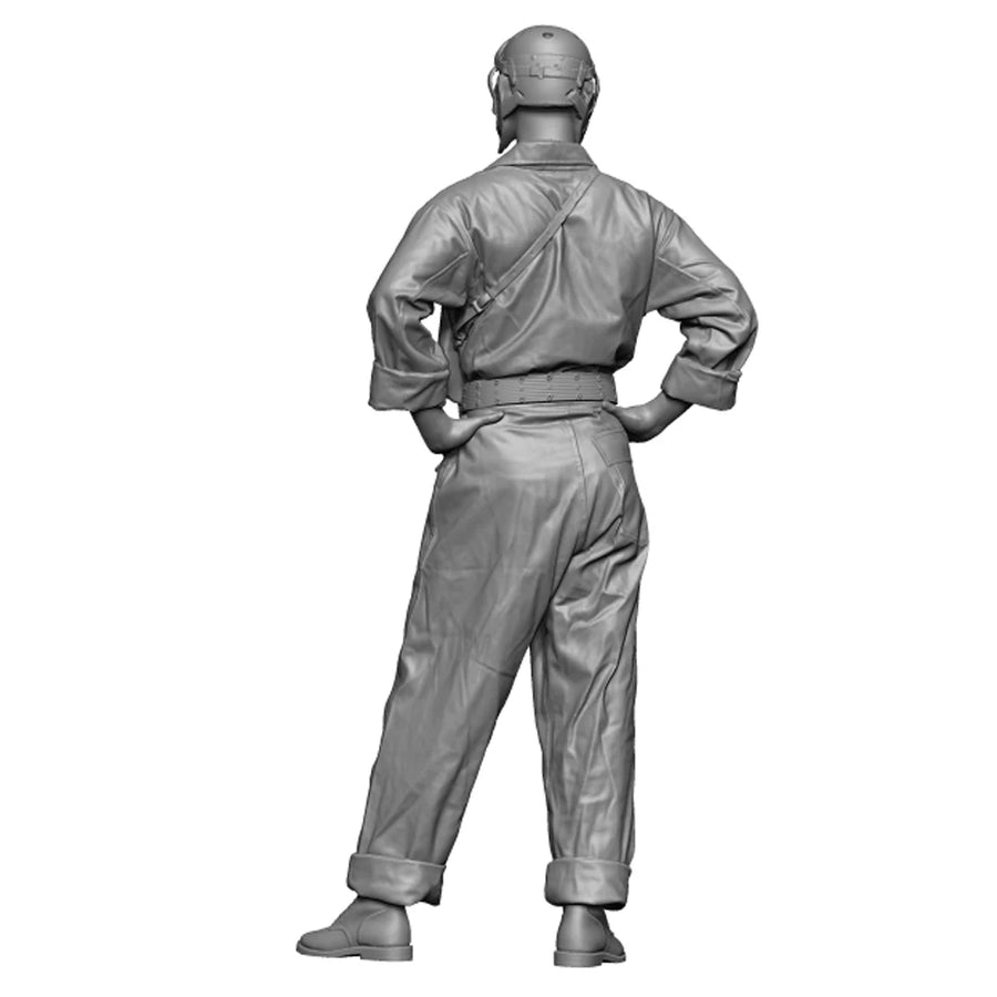 WWII US Tank Crewman in Coveralls 1/35 Resin Figure Kit - resin model view 2