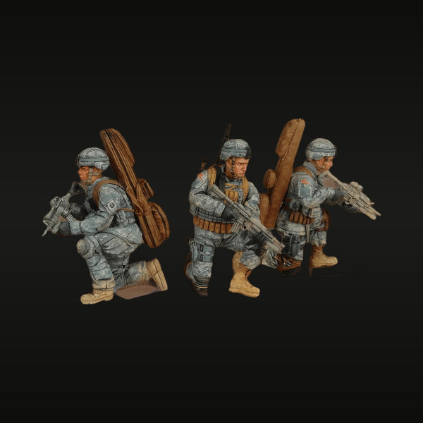 Modern US Army Infantry Soldiers with M4 Carbines 1/35 Resin Figure Kit
