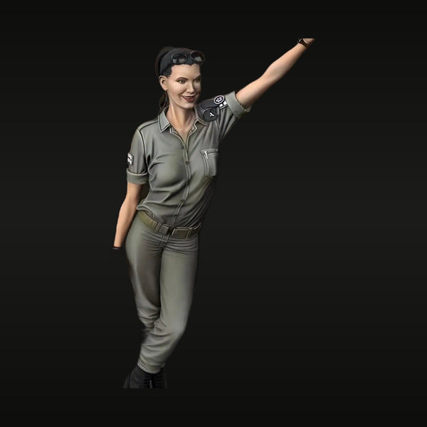 Military Female Pilot/Mechanic Pinup Resin Figure 1/35