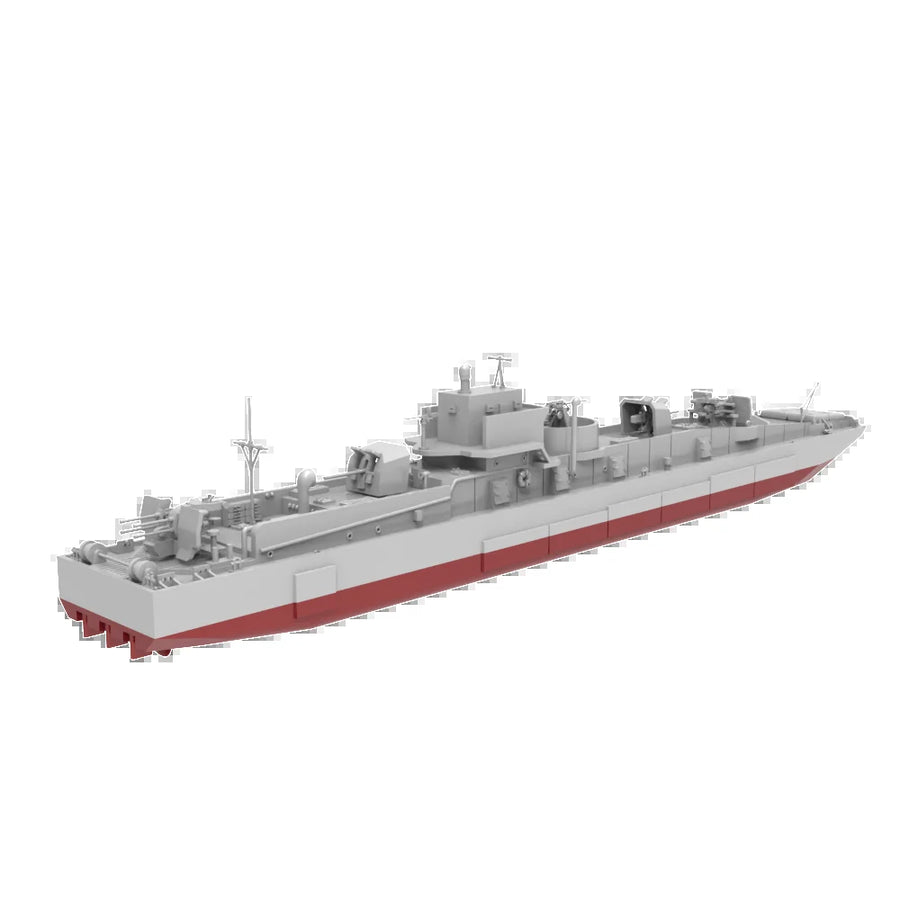 German D1-Class Artillery Pontoon RHWS002 1/1250 1/350 1/700 1/200 1/144 Military Model Kit Waterline