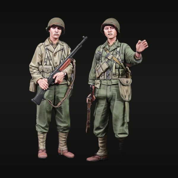 WWII US Army Infantrymen with M1 Garand 1/35 Resin Figure Set