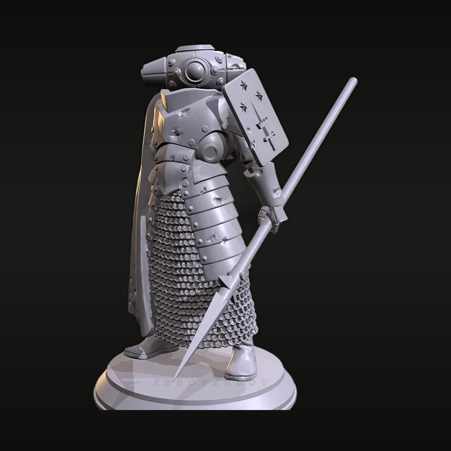 Samurai Warrior with Naginata 38mm Resin Figure Kit - unpainted resin model kit