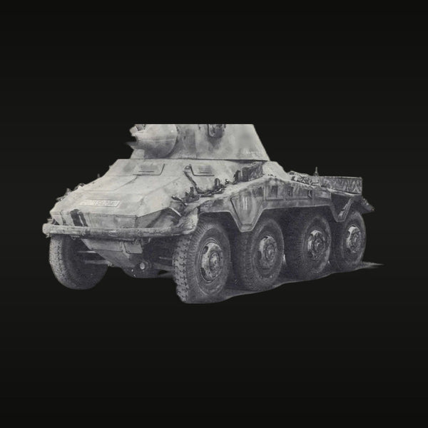 WWII German Puma Sd.Kfz.234/2 8-Wheel Armored Car 1/144 Resin Vehicle Kit