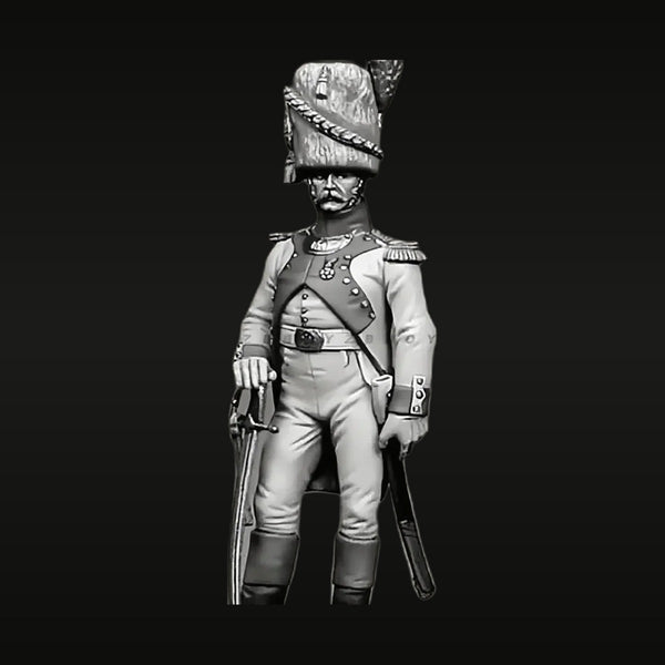 Napoleonic French Imperial Guard Officer Bearskin Tall 1/32 Resin Figure Kit