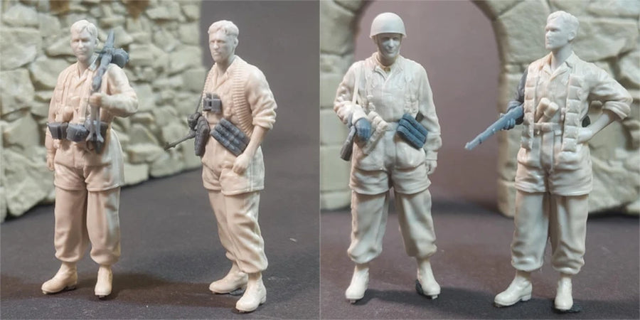 WWII US Infantry 2-Figure Set 1/35 Resin Kit - resin model view 2