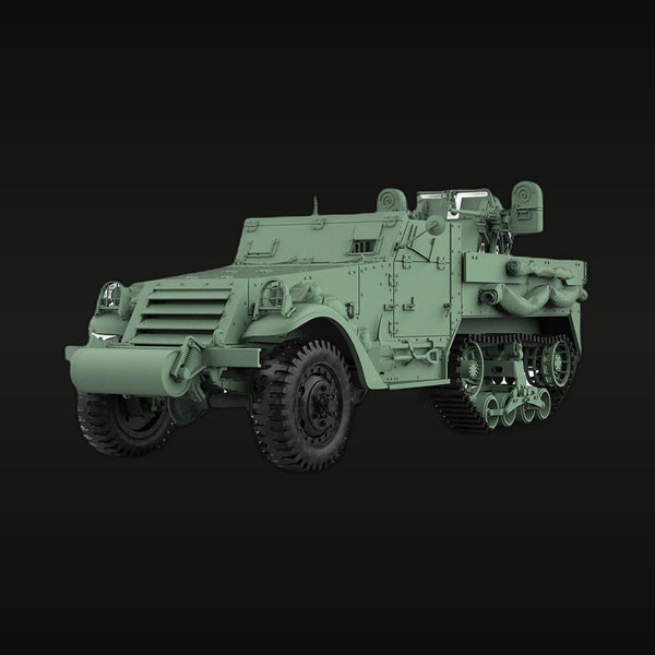 WWII US M3 Halftrack Multiple Gun Motor Carriage 1/56 Scale Resin Kit