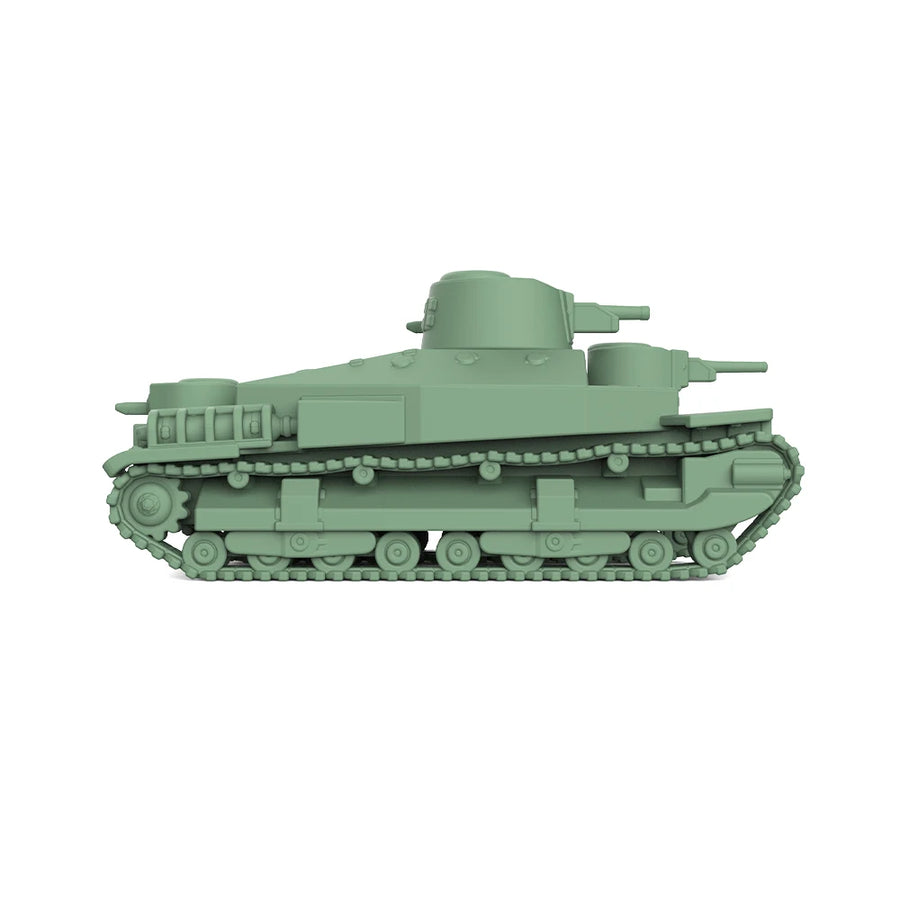 WWII Soviet T-28 Medium Tank 1/87 Resin Vehicle Kit - resin model view 2