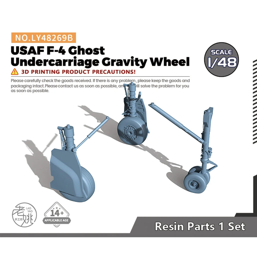 F-4 Phantom Landing Gear Assembly 1/72 Resin Aircraft Kit - resin model view 3