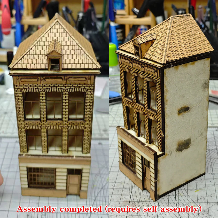 Assembly Architectural Model Sand Table Building Components European Rural Buildings Diorama Train Railway Scale Model Kit 1/87
