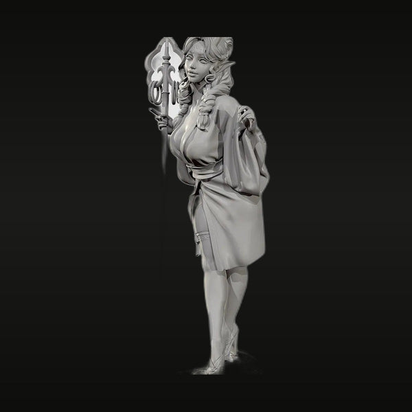 Fantasy Female Elf Sorceress with Staff 28mm Resin Figure Kit
