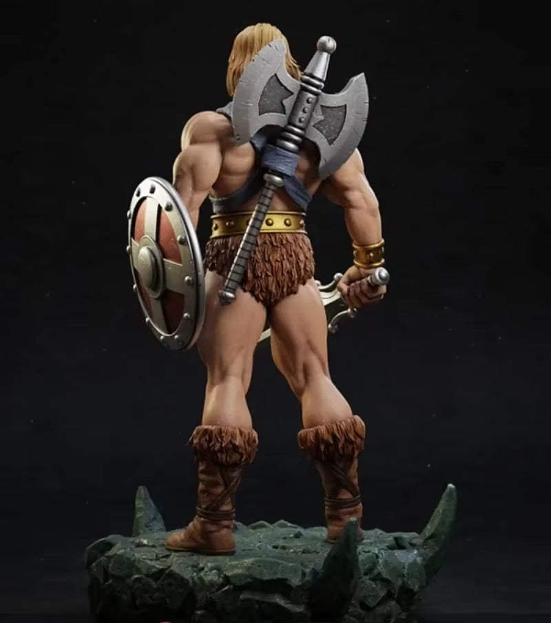 Barbarian Warrior with Axe & Shield 1/24 Resin Figure Kit - resin model view 4