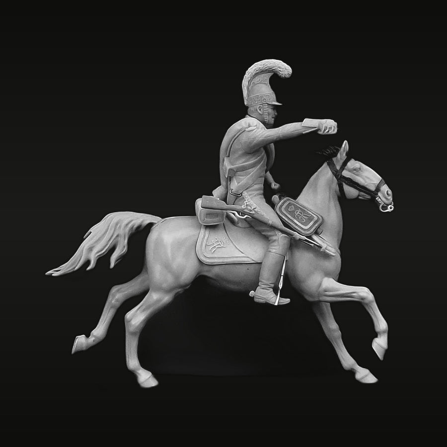 Napoleonic Saxon Cuirassier 1812 1/32 Resin Figure Kit - unpainted resin model kit